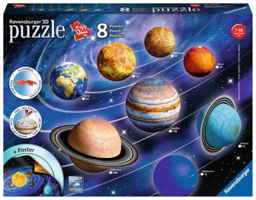 Przejdź do produktu Puzzle 3D Układ Planet 522 elementy