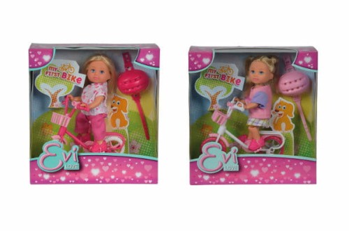 Przejdź do produktu Lalka Evi na rowerze 4wz Simba mix