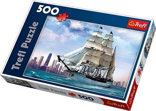 Przejdź do produktu Puzzle 500el Żaglowiec na tle Chicago 37120 Trefl