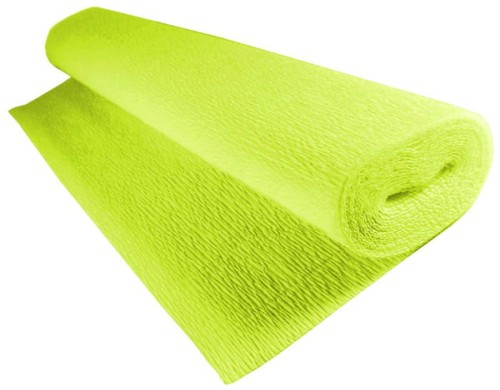 Przejdź do produktu Krepina 180 g/m2 zieleń-groszkowa (Acid Green) 50x250cm 558, Cartotecnica Rossi
