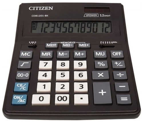 Przejdź do produktu Kalkulator biurowy CDB1201-BK Business Line, 12-cyfrowy, 205x155m, czarny, Citizen