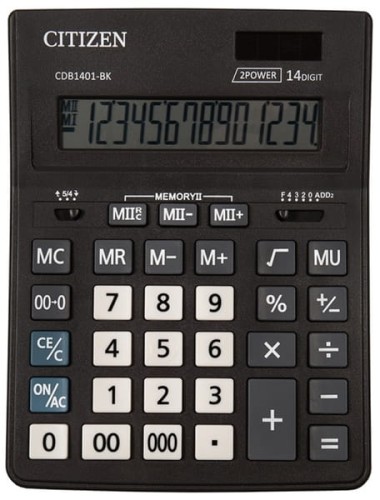 Przejdź do produktu Kalkulator biurowy CDB1401-BK Business Line, 14-cyfrowy, 205x155mm, czarny, Citizen
