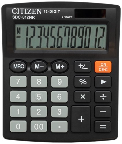 Przejdź do produktu Kalkulator biurowy SDC-812NR czarny, Citizen
