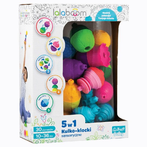 Przejdź do produktu Lalaboom - Kulko klocki 30 elementy w pudełku 6107