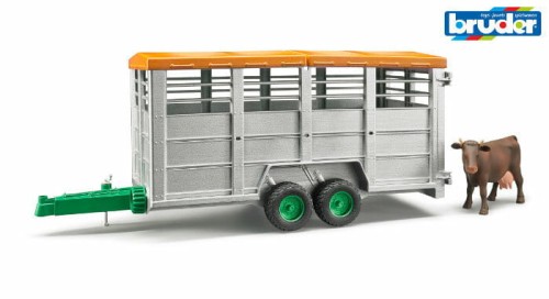 Przejdź do produktu Przyczepa 2-osiowa do przewozu krów z figurką krow