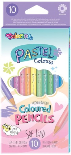 Przejdź do produktu Kredki ołówkowe okrągłe PASTEL 10 kol Colorino Kid