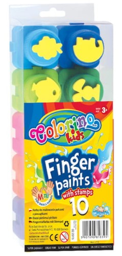Przejdź do produktu Farby do malowania palcami 10kolorów New Colorino