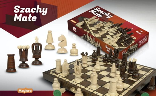 Przejdź do produktu Szachy małe 28cm. MAGIERA