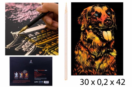 Przejdź do produktu Zdrapywanka kopertowa Pies 40,5x28,5 cm 1006255