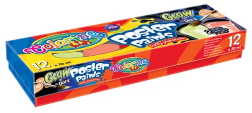 Przejdź do produktu Farby plakatowe 12kol 20ml GLOW COLORINO 19903