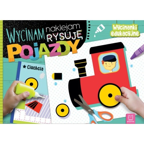 Przejdź do produktu Książeczka Wycinam, naklejam, rysuję. Pojazdy. Wyc
