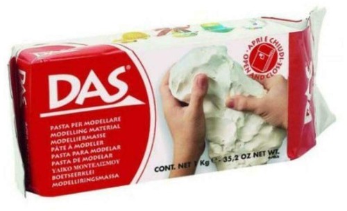 Przejdź do produktu Glina modelarska biała 1kg DAS Fila