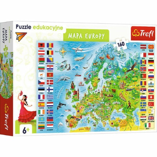 Przejdź do produktu Puzzle 160el edukacyjne Mapa Europy 15558 Trefl p6