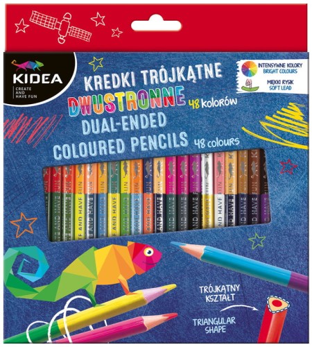 Przejdź do produktu KREDKI TRÓJKĄTNE DWUSTRONNE 48 KOL.