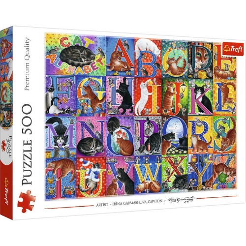 Przejdź do produktu Puzzle 500-el. - Koci alfabet 37527, Trefl