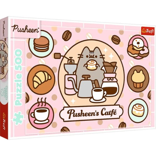Przejdź do produktu Puzzle 500-el. Pusheen w kawiarni 37528, Trefl