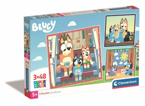 Przejdź do produktu Clementoni Puzzle 3x48el square Bluey 25308