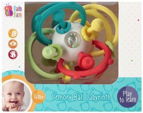 Przejdź do produktu BAM BAM KULA SENSORYCZNA LABIRYNT 18X14X14 WB 24