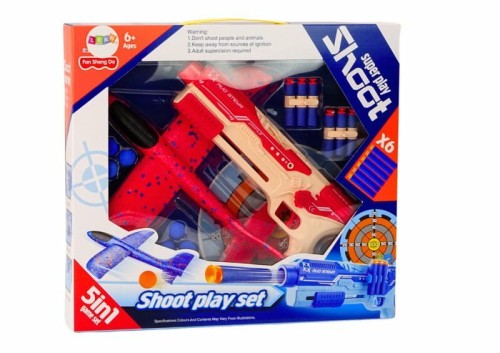 Przejdź do produktu Pistolet wyrzutnia na strzałki piankowe i kulki +