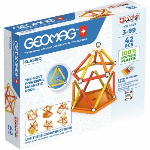 Przejdź do produktu GEOMAG Classic Recycled - klocki magnetyczne 42el.