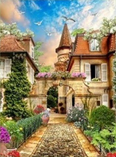 Przejdź do produktu Diamentowa mozaika Brukowana uliczka 30x40cm 10085