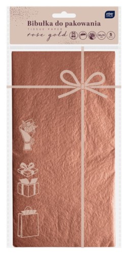 Przejdź do produktu Bibułka do pakowania prezentów 50x70 rose gold, Interdruk