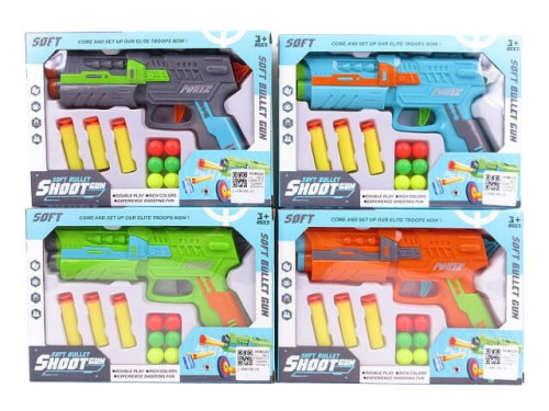 Przejdź do produktu Pistolet na pociski piankowe BBRO3749 mix cena za