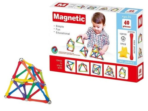 Przejdź do produktu Klocki magnetyczne 40el. BKLO2995