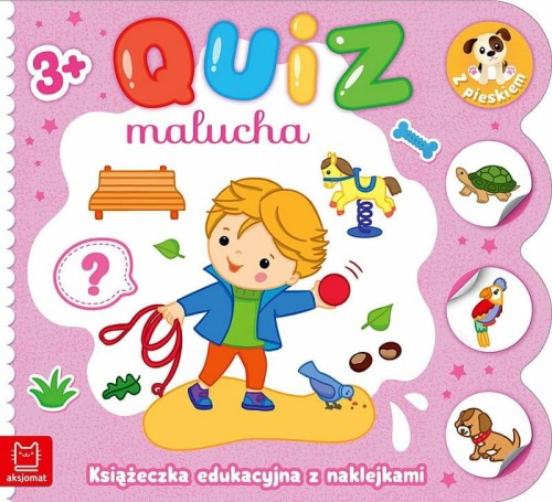 Przejdź do produktu Quiz malucha z naklejkami z pieskiem 3-4 lata