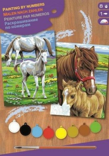 Przejdź do produktu Malowanie po numerach Konie 2szt 22x30cm 0215