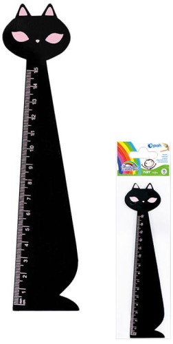 Przejdź do produktu LINIJKA FIOREL.DREW 15CM GR-F88KC KOT CZARNY  7581