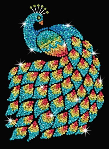 Przejdź do produktu Obrazek z cekinów Paw 25x34cm 2019 Sequin Art Purp