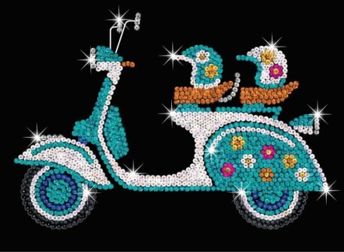 Przejdź do produktu Obrazek z cekinów Skuter 34x25cm 1957 Sequin Art P