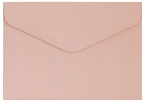 Przejdź do produktu Koperta C6 Gładki pudrowy róż satynowany K., 130g/m2, op. 10szt., Galeria Papieru