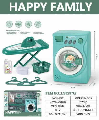 Przejdź do produktu Zestaw do prasowania z pralką Happy family LS8297Q