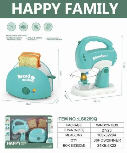 Przejdź do produktu Zestaw AGD mikser i toster Happy family LS8289Q