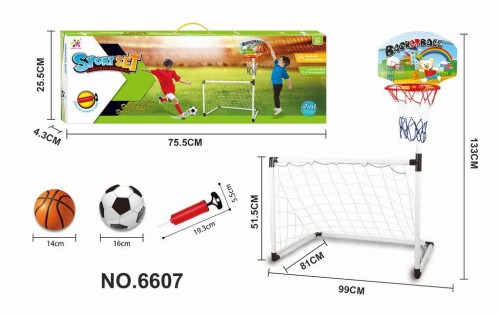 Przejdź do produktu Zestaw 2w1 do gry w piłkę nożną i koszykówkę 6607