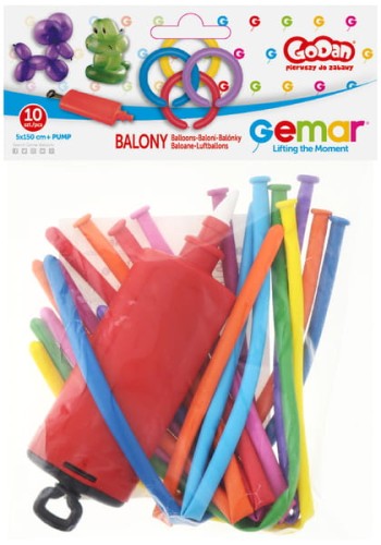 Przejdź do produktu Balony Premium do modelowania 10 szt. z pompką GB/