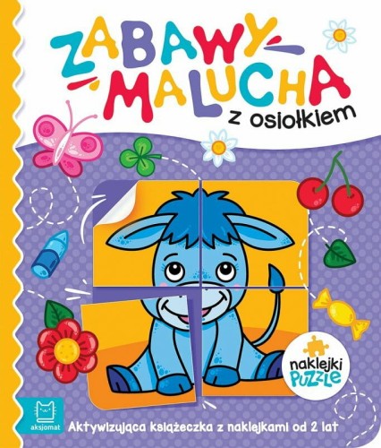 Przejdź do produktu Zabawy malucha z osiołkiem, aktywizująca książeczka z naklejkami, Aksjomat