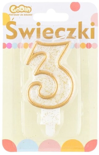 Przejdź do produktu Świeczka cyferka ""3"