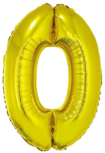 Przejdź do produktu Balon foliowy cyfra 0 złota 85 cm Godan