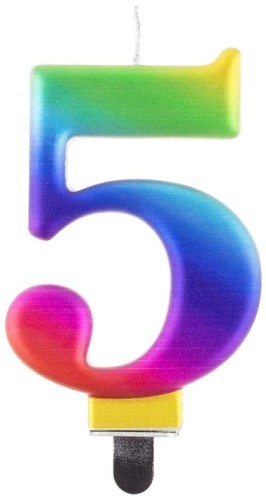 Przejdź do produktu Świeczka B&C cyferka 5 Galaxy 8cm PF-SCG5