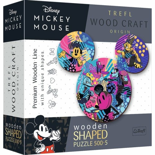 Przejdź do produktu Puzzle drewniane Mickey Mouse 505 el. Kultowa Myszka Mickey, 20168, Trefl
