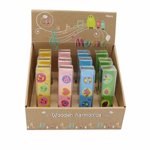 Przejdź do produktu DREWNIANA HARMONIJKA USTNA 12 SZT/DISP.