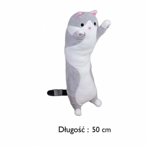 Przejdź do produktu Maskotka pluszowa kot Long 50cm szary 1007319