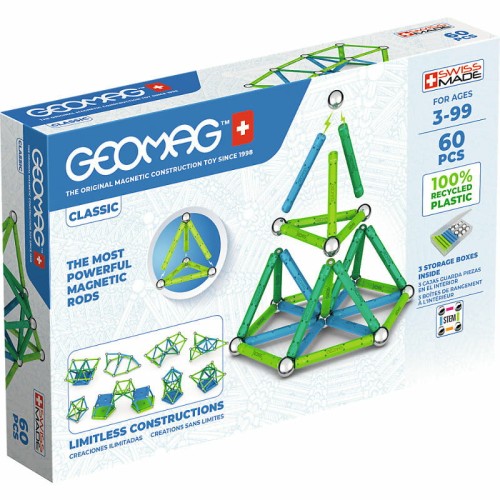 Przejdź do produktu GEOMAG Classic Recycled - klocki magnetyczne 60el.