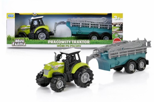 Przejdź do produktu TRAKTOR Z PRZYCZEPĄ MINI FARMA
