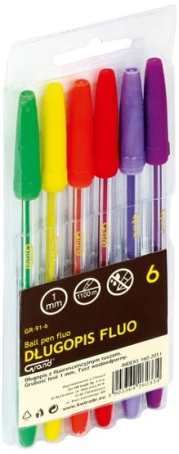 Przejdź do produktu DŁUGOPIS GRAND FLUO 6KOL. GR-91 2334