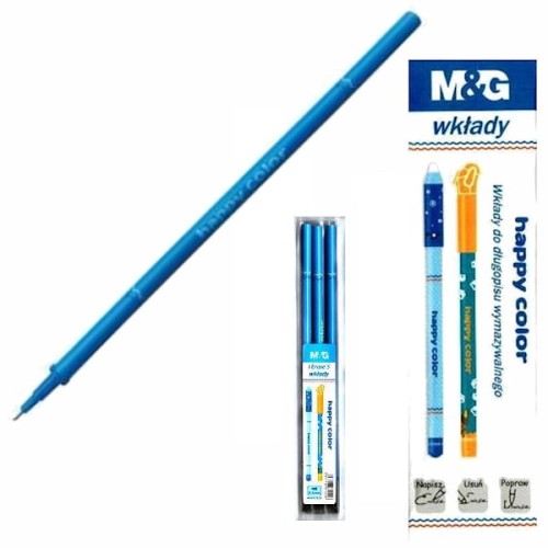 Przejdź do produktu Wkłady wymazywalne iErase 0.5 mm A niebieskie op. 3 szt.,Happy Color