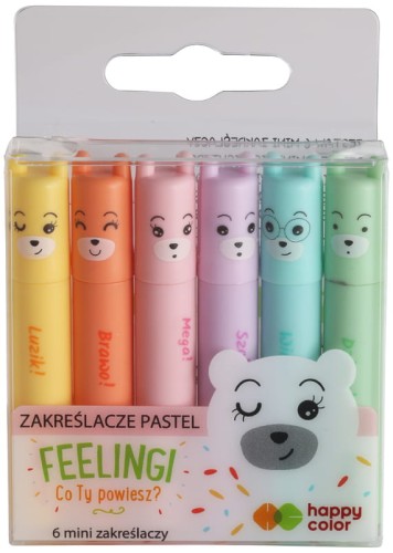 Przejdź do produktu Zakreślacze mini, Feelingi, WP6, Happy Color